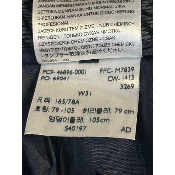 Levi’s Women’s Navy Gray Cotton Wool Blend Pleated Pocket Twee Academia Skirt 31 - Picture 6 of 8